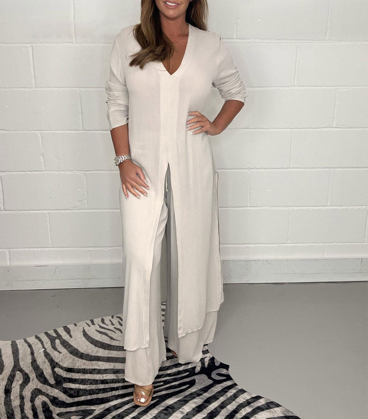 Lany | Women's Casual Longline Top and Pants Set