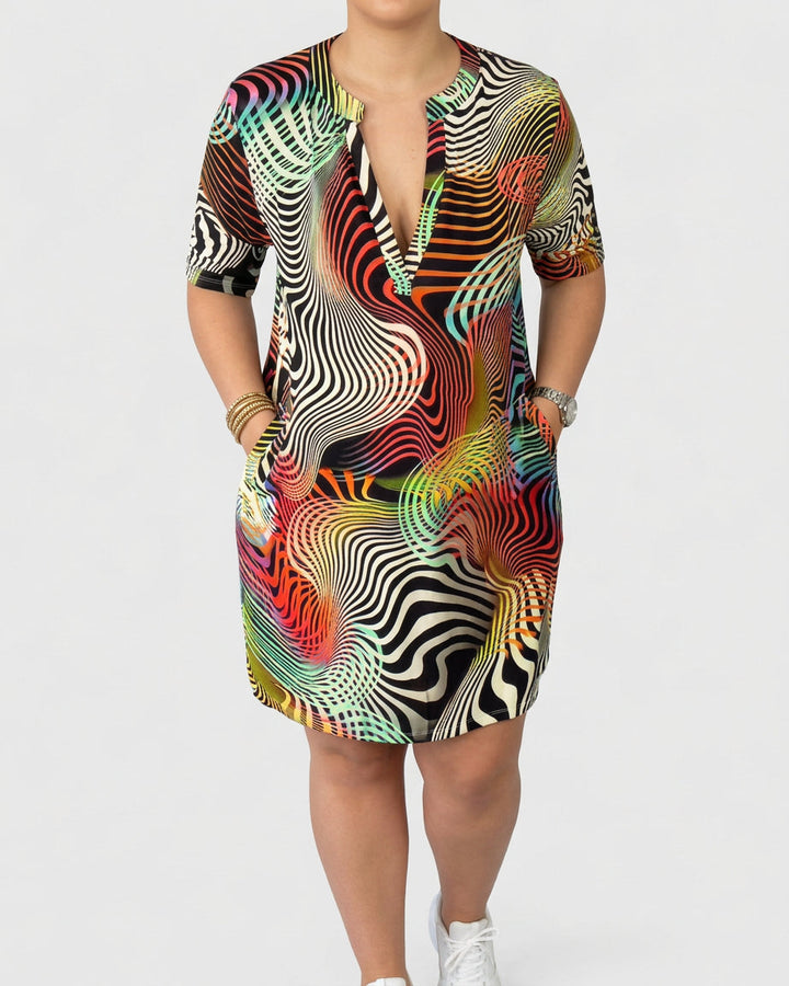 Niamh | Women's V-Neck Midi Dress