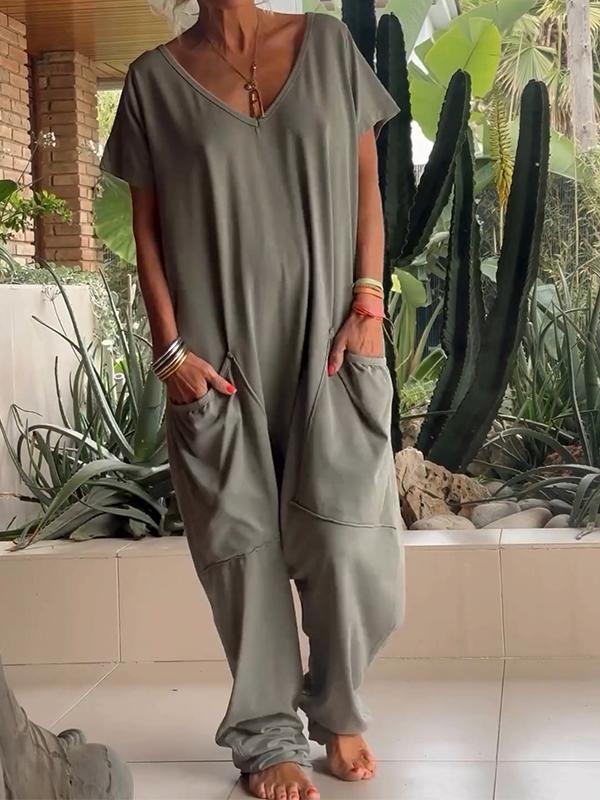 Ayla | Women's V-Neck Jumpsuit