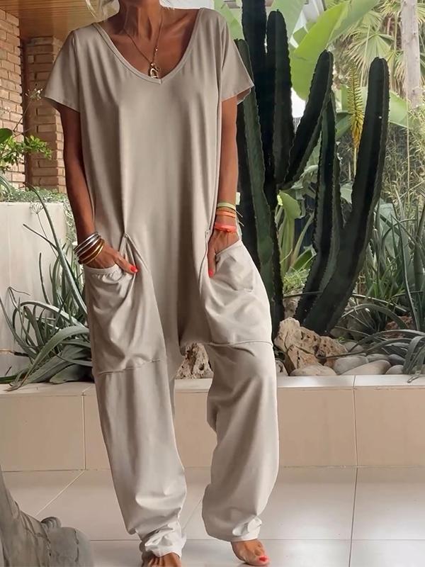 Ayla | Women's V-Neck Jumpsuit