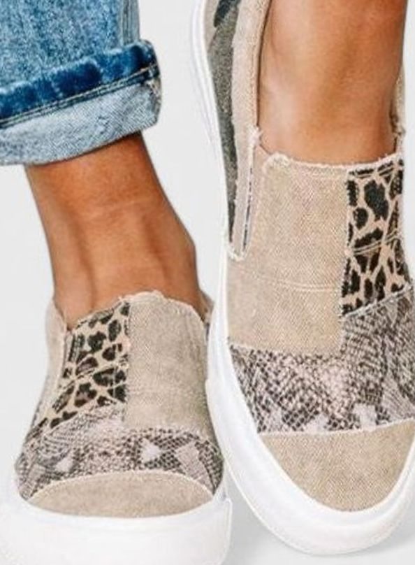 Women's Orthopedic Arch-Support Non-Slip Mixed-Print Slip-On Sneakers
